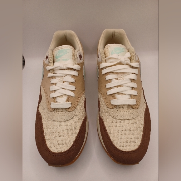 NEW Nike Air Max 1 Retro 'Crepe Hemp' Med Brown&Mint Foam Size M:6 W:7.5 US - Picture 1 of 15
